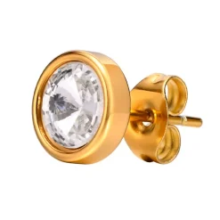 Rico's Ohrstecker in vergoldete Stahl mit zirkonia