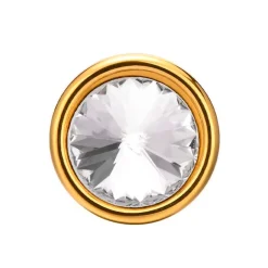 Rico's Ohrstecker in vergoldete Stahl mit zirkonia