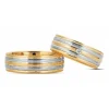 Ringe aus 14 Karat Gold und Weißgold - 1x0,02 Karat Brillant