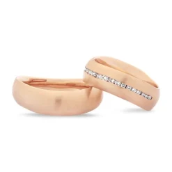 Ringe aus 14 Karat Roségold - 0,29 Karat Diamanten im Damenring