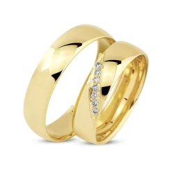 Ringe aus 14 Karat Rotgold - 7 Brillanten