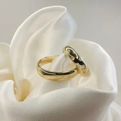 Ringe aus 14 Karat Rotgold - 11 Brillanten *