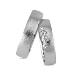 Ringe aus 14 Karat Weißgold - 5 Brillanten in einer Reihe *