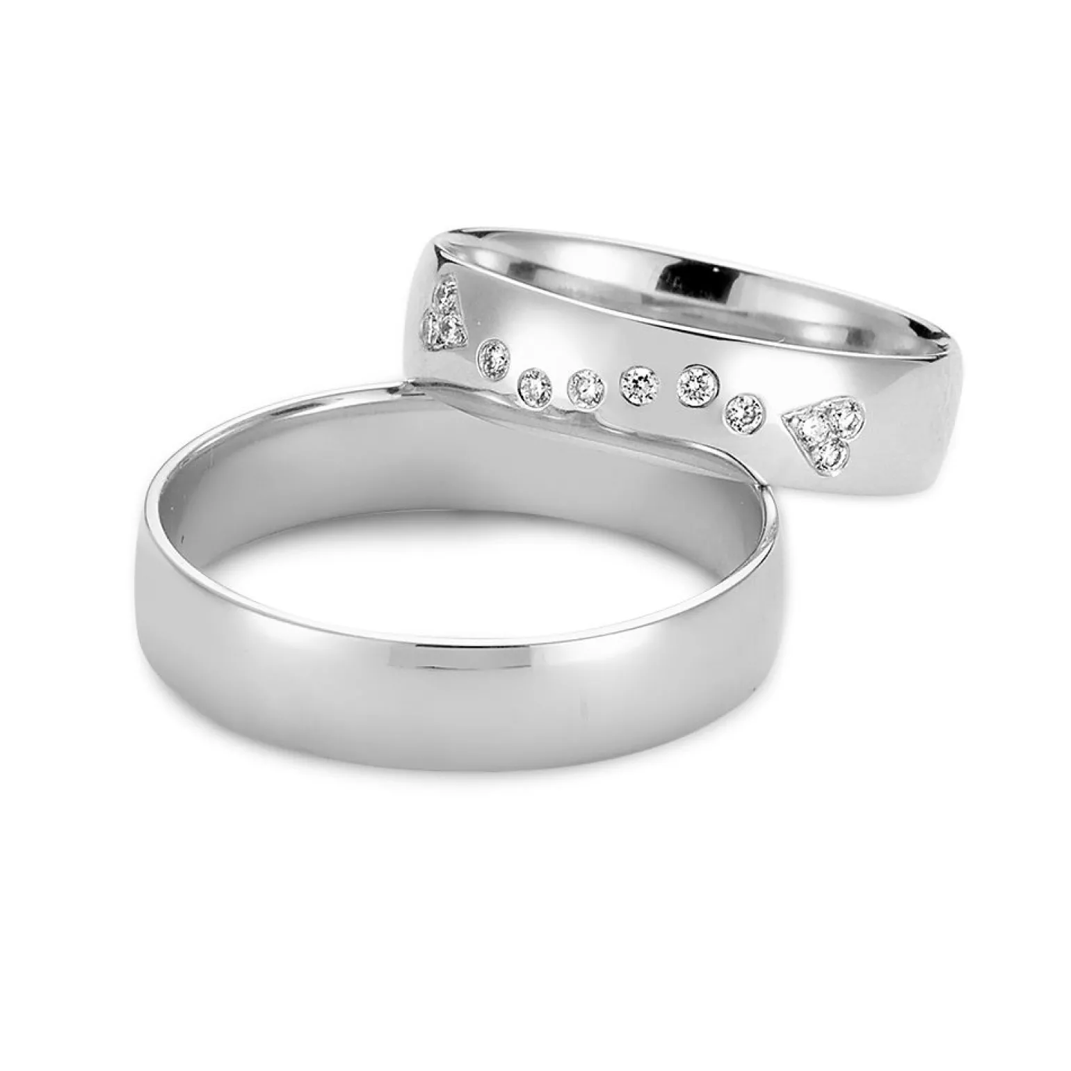 Ringe aus 14 Karat Weißgold - 0,12 Karat Diamanten