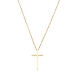 Samie - Halskette mit Kreuz-Anhänger aus vergoldete Stahl