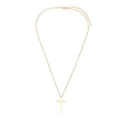 Samie - Halskette mit Kreuz-Anhänger aus vergoldete Stahl