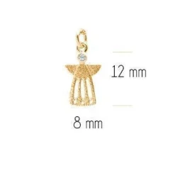 Schutzengel Anhänger in vergoldet - Klein offen