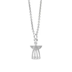 Schutzengel-Anhänger in Silber - Klein offen