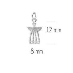 Schutzengel-Anhänger in Silber - Klein offen