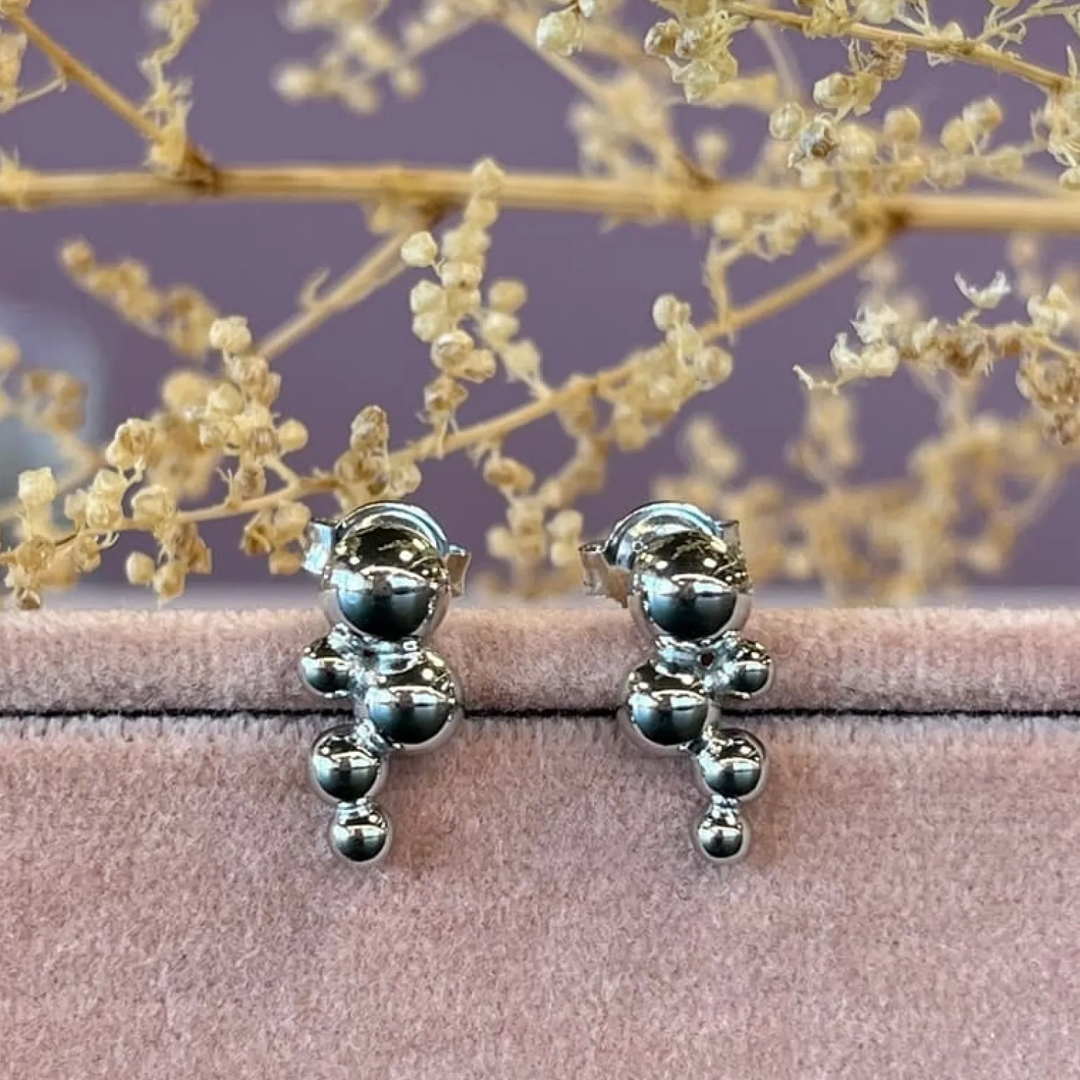 Scrouples - Kugelohrringe in poliert silber