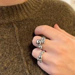 Scrouples - Kugelring in poliert silber