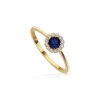 Scrouples - Ring Rosette blau w. zirkonia