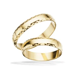 Scrouples Trauringe - 8-14 kt Goldringe 4 mm.