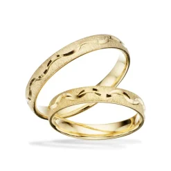 Scrouples Trauringe - 8-14 kt Goldringe 3,5 mm.