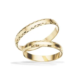 Scrouples Trauringe - Ringe aus 8-14 kt Gold 3 mm.