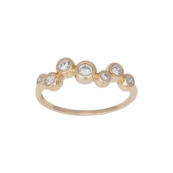 Siersbøl - 8 kt. Goldring mit Zirkonen