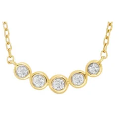 Siersbøl - Anhänger aus 14 kt. Gold mit einem Streifen aus Diamanten von insgesamt 0,015ct