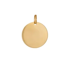 SIERSBØL - Anhänger mit runder Platte aus 8-14 kt Gold - 18 mm.