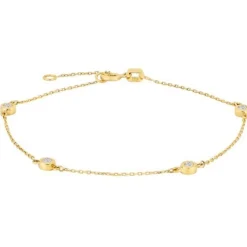 Siersbøl - Armband in 8kt. Gold mit zirkonia in Röhrenfassung