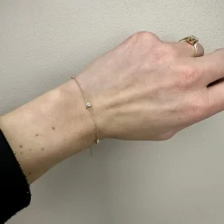 Siersbøl - Armband in 8kt. Gold mit zirkonia in Röhrenfassung