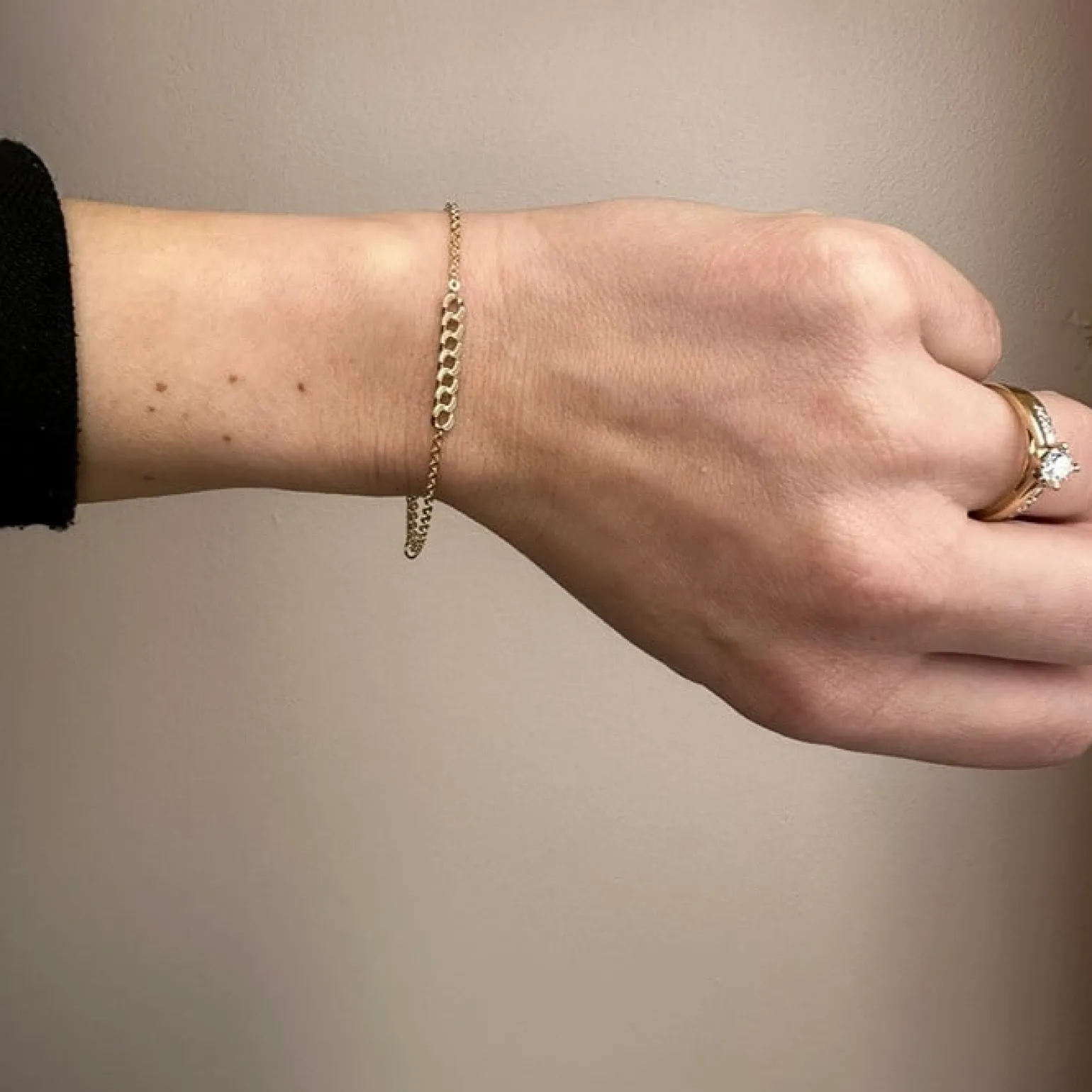 Siersbøl - Armband mit Flachpanzer aus 8kt. Gold