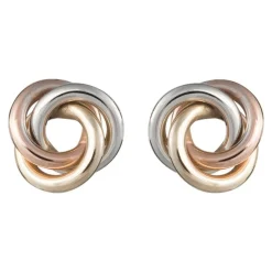 SIERSBØL 8-14. ct. bicolor Ohrstecker mit Knoten