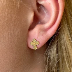 Siersbøl - Dagmarkreuz Ohrstecker in vergoldete silber