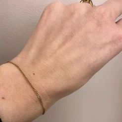 Siersbøl - Flaches Panzerarmband aus 8kt. Gold
