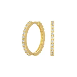 Siersbøl - Goldkreolen mit Zirkonen Ø18 in 8kt.