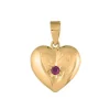 SIERSBØL - Herz aus 8kt. Gold mit Synt. Rubinrot