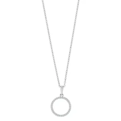 Siersbøl - Kreisförmiger Anhänger aus 14kt. Weißgold mit Diamant 0,10ct