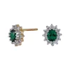 SIERSBØL 8 kt. Goldene Ohrstecker mit grünem Smaragd