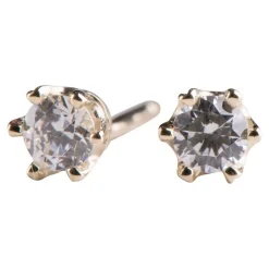 Siersbøl - Ohrringe aus 8 kt. Gold mit 4 mm Zirkonen