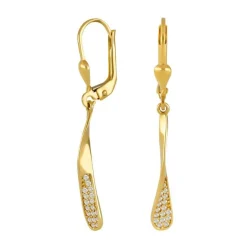 Siersbøl - Ohrringe aus 8kt. Gold mit Zirkonen