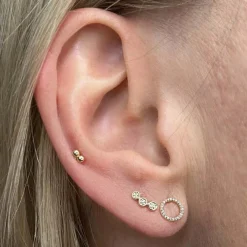 Siersbøl - Ohrstecker aus 14 Karat Gold mit Kreis