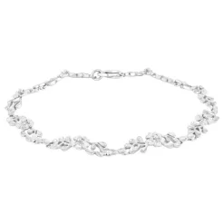 SIERSBØL - Rhodineret Silber Armband mit Blumen