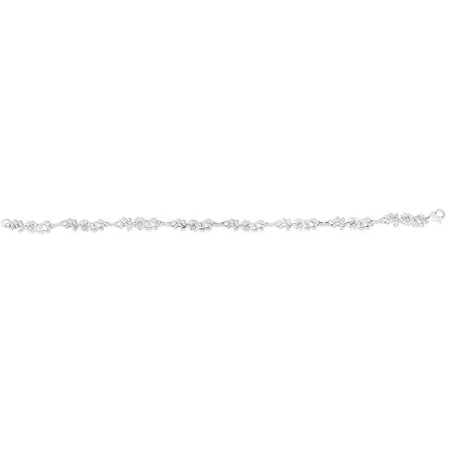 SIERSBØL - Rhodineret Silber Armband mit Blumen