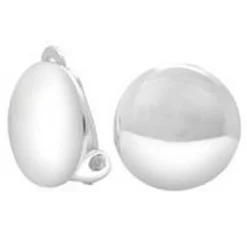 SIERSBØL - Runde Ohrclips aus rhodiniertem Silber*