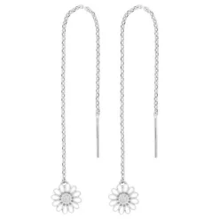 Siersbøl - Silber Ohrring mit Margerite 7mm