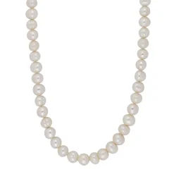 Siersbøl - Süßwasserperlenkette mit rhodiniertem Verschluss silber