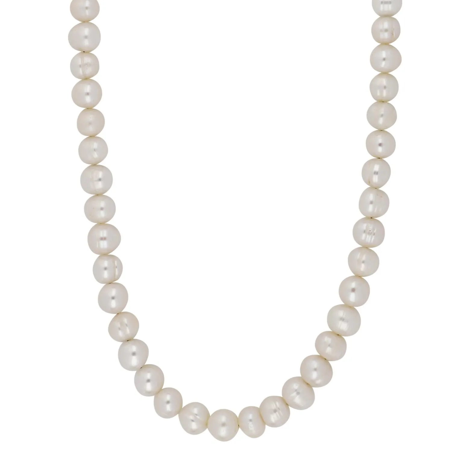 Siersbøl - Süßwasserperlenkette mit rhodiniertem Verschluss silber