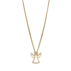 Siersbøl - Vergoldete silber anhänger engel mit kette