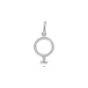 Siersbøl - Zeichen des Mädchens als Anhänger aus rhodiniertem Silber 15 mm