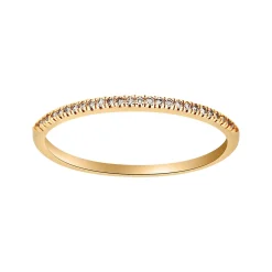 Siersbøl Herz-Trauring aus 14 Karat Gold mit 0,05 Karat Diamanten