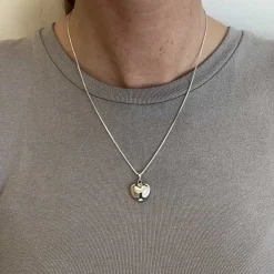 SIERSBØL silberner rhod. anhänger herz 21x15mm