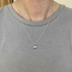 SIERSBØL silberner rhod. anhänger/charm herz 15x9mm