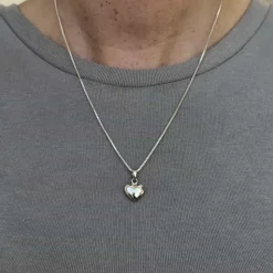 SIERSBØL silberner rhod. anhänger herz 17x10mm