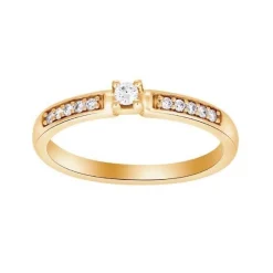 Siersbøl Trauring Herz aus 14 Karat Gold mit 11 Diamanten