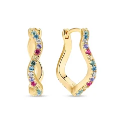 Sif Jakobs - Adria Creolo Piccolo in vergoldete m. weiß zirkonia