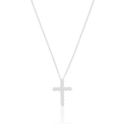 Sif Jakobs - Belluno Croce Halskette aus silber m. zirkonia